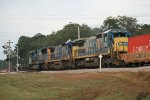 CSX 4718 leads 7643 and 7550